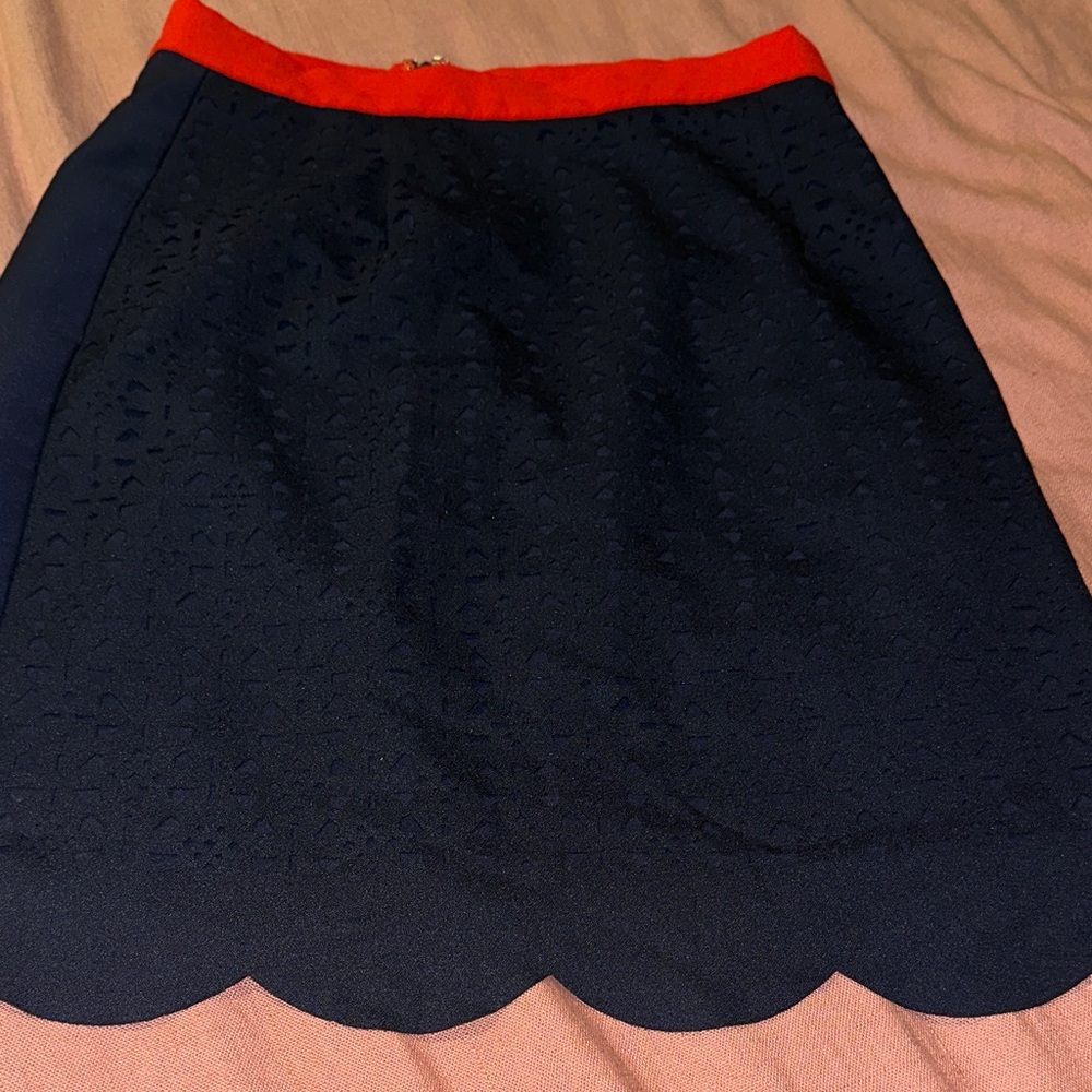 Pixley Navy and Red Skater Skirt